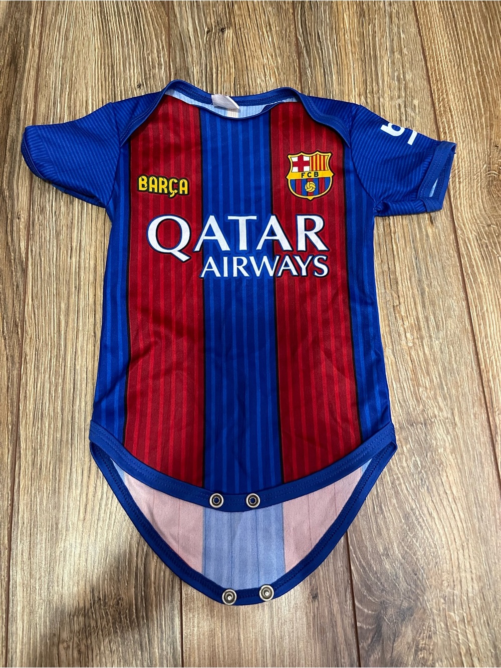 Baby FCB Messi onesie